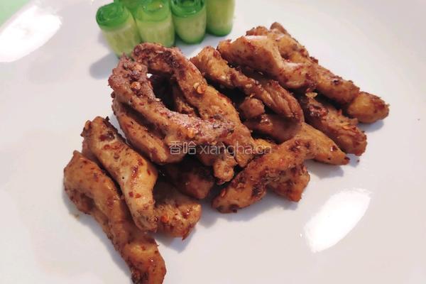 孜然香辣鸡脯肉的做法图解6