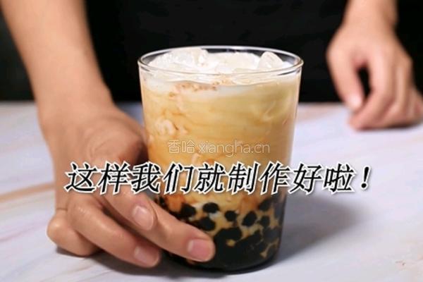鹿角巷同款黑糖鹿丸鲜奶的做法(小兔奔跑饮品培训)的做法图解5