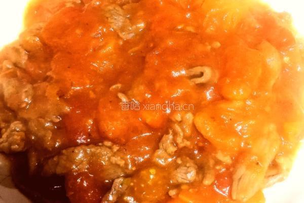 番茄炒牛肉的做法图解5