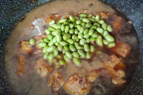 毛豆烧排骨的做法图解6