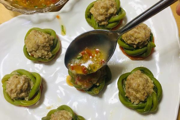 绿瘦红肥(豆角酿肉）的做法图解17