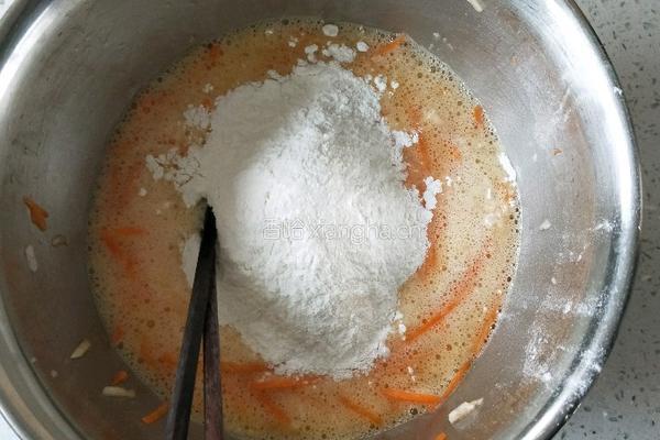爱心胡萝卜饼的做法图解2