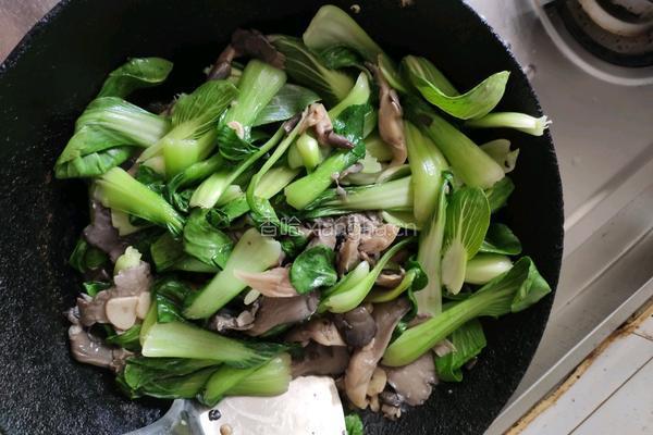 平菇油菜的做法图解3