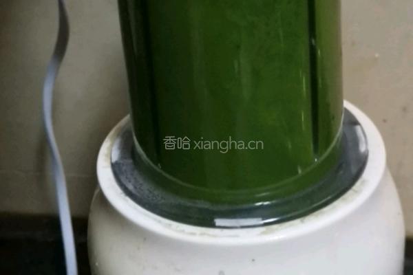 绿色面团制作与发酵的做法图解3