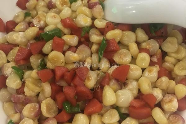 青椒火腿肠玉米的做法图解4