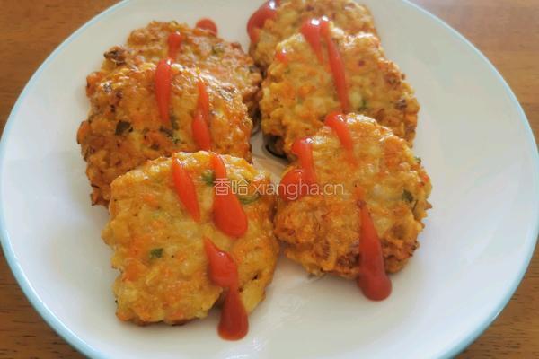 胡萝卜莲藕饼的做法图解6