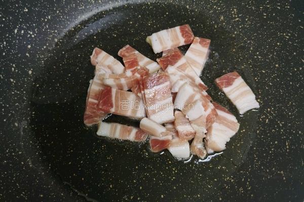 五花肉豆角土豆焖面的做法图解2