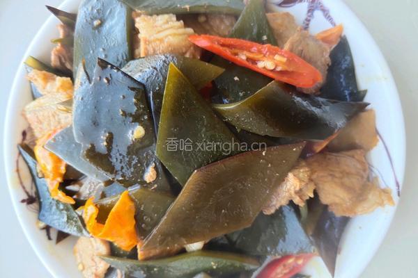海带炒肉片的做法图解5
