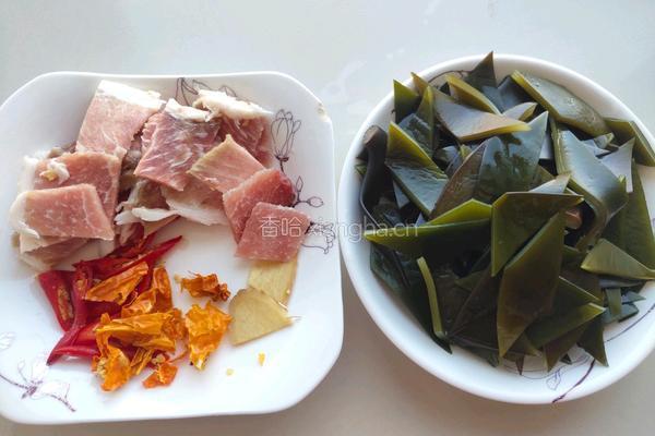 海带炒肉片的做法图解1