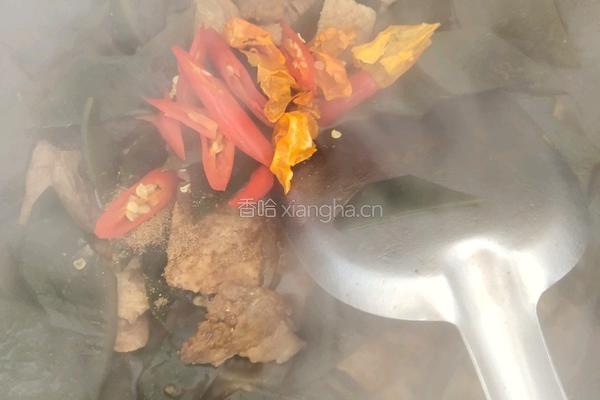 海带炒肉片的做法图解4