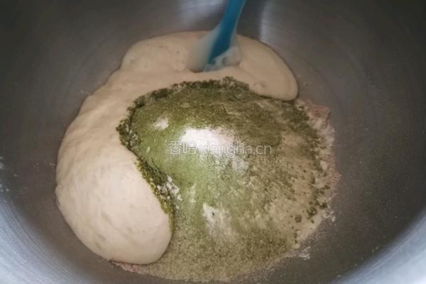 黑麦抹茶麻薯软欧的做法图解5