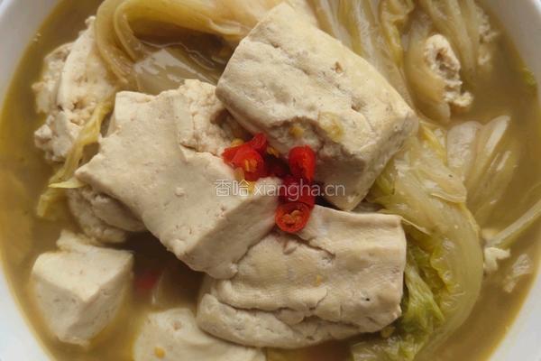 白菜炖豆腐的做法图解5