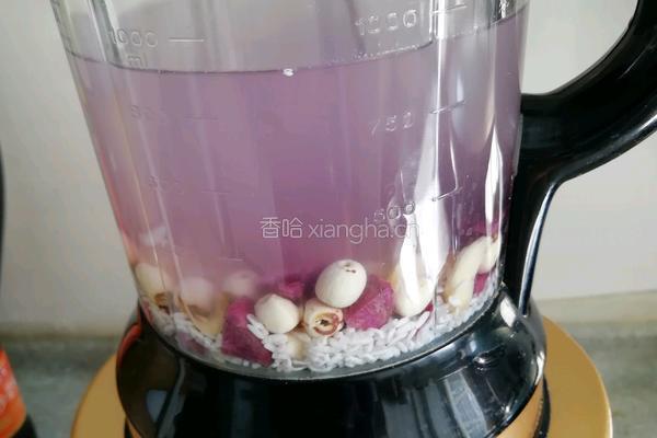 紫薯莲子百合米糊的做法图解4