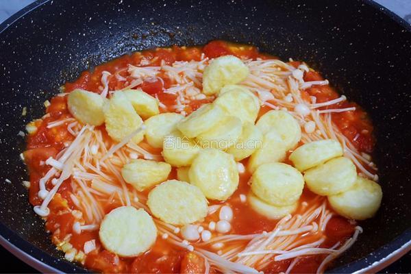 番茄日本豆腐金针菇便当的做法图解10