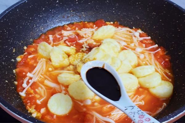 番茄日本豆腐金针菇便当的做法图解12