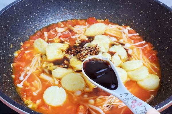 番茄日本豆腐金针菇便当的做法图解13
