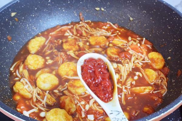 番茄日本豆腐金针菇便当的做法图解16