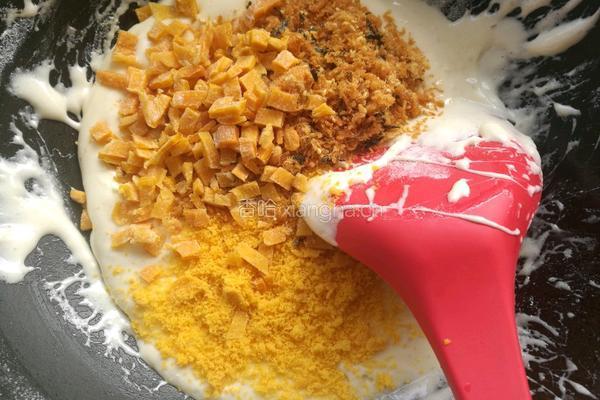芝士咸蛋黄海苔肉松雪花酥的做法图解6