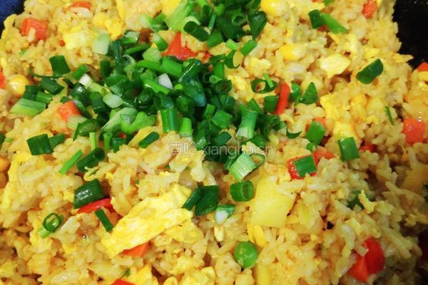 菠萝咖哩炒饭的做法图解15