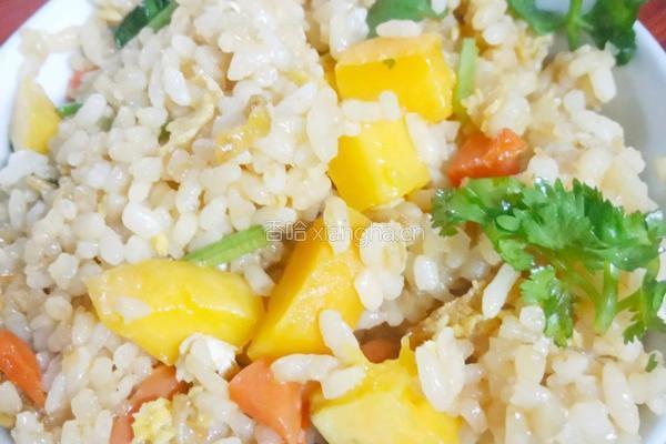 芒果炒饭的做法图解8