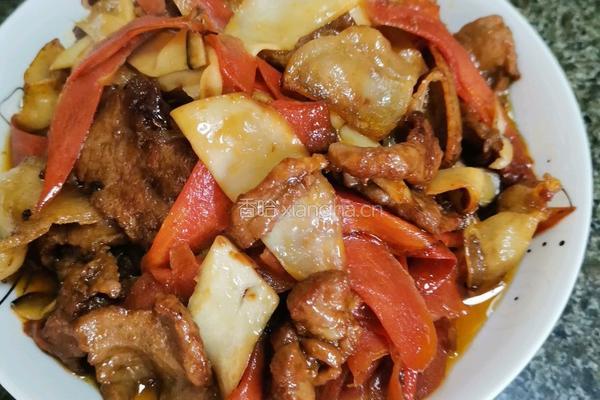 胡萝卜杏鲍菇炒肉的做法图解17