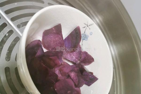 紫薯糯米卷的做法图解1