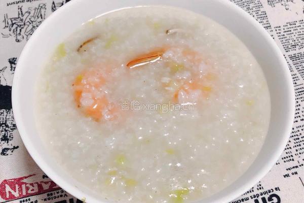 香菇芹菜虾粥的做法图解5
