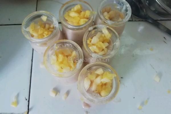 菠萝果肉布丁的做法图解9