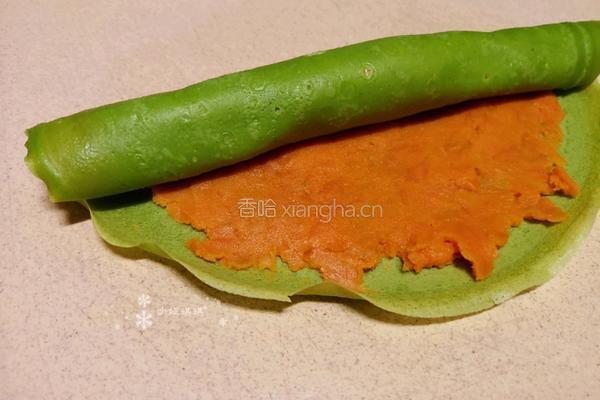 菠菜鸡蛋红薯卷饼的做法图解12