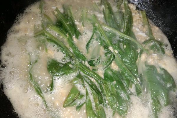 青菜鸡蛋烩饭的做法图解8