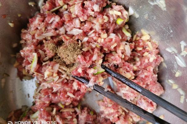 牛肉烧麦的做法图解2