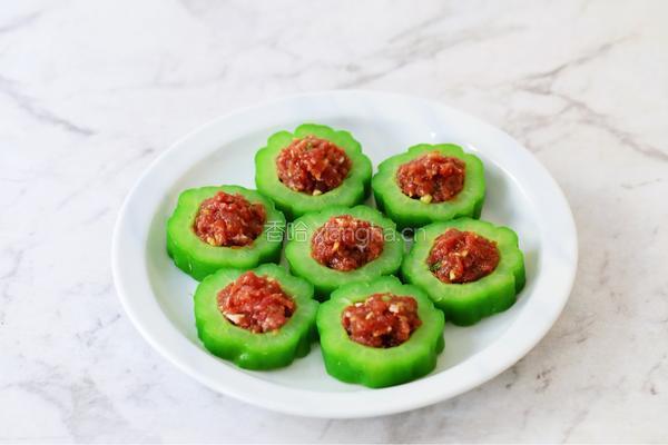苦瓜酿肉的做法图解7