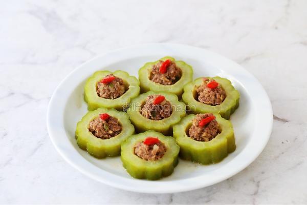 苦瓜酿肉的做法图解12