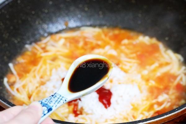 番茄金针菇烩饭的做法图解13