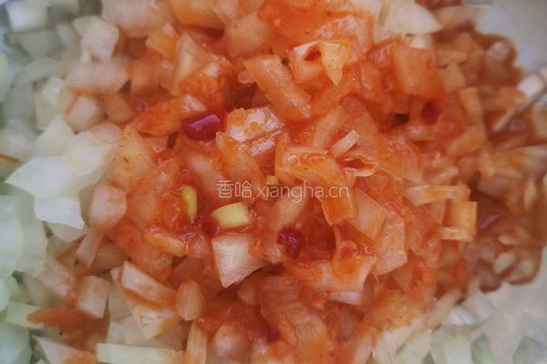 泡菜饼的做法图解2