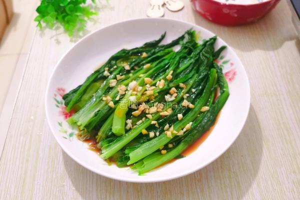 白灼油麦菜的做法图解9