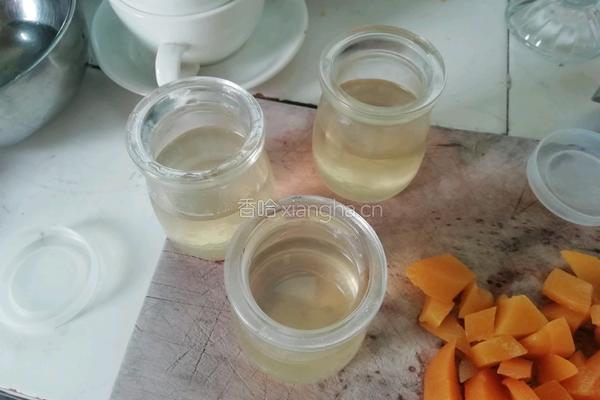 黄桃果冻布丁的做法图解7