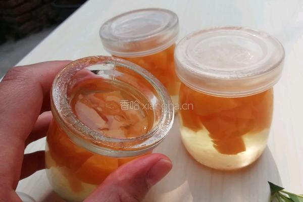 黄桃果冻布丁的做法图解9