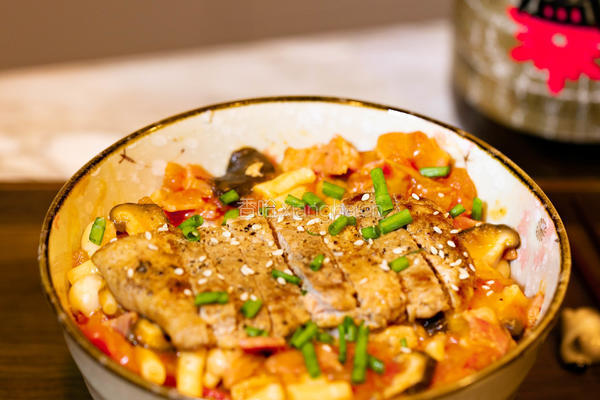 茄汁菌菇猪扒饭的做法图解7