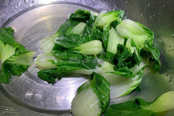 青菜香干水煎包的做法图解2