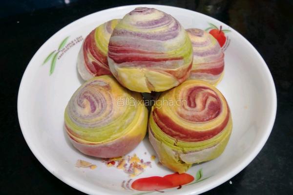 彩虹芋泥蛋黄酥的做法图解21