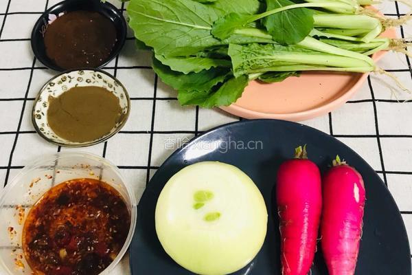 酱拌小白菜的做法图解1