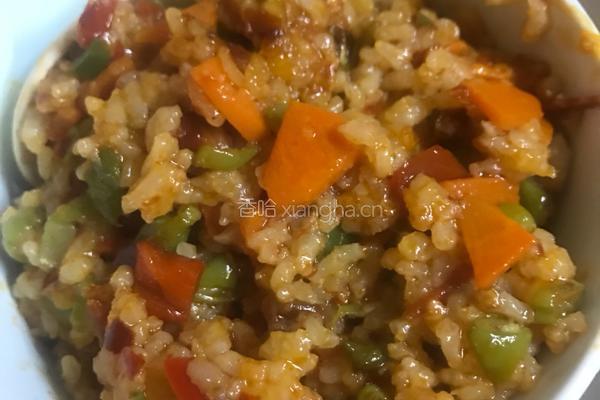 彩椒炒饭的做法图解12