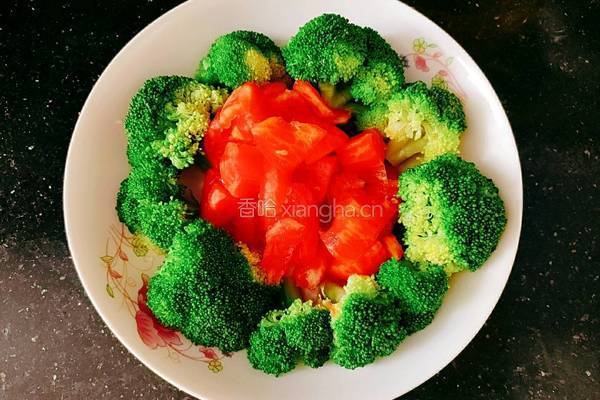 西兰花蒸番茄的做法图解6