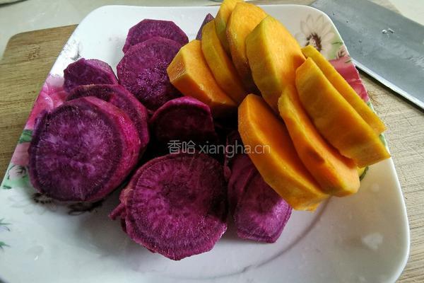 紫薯南瓜芋圆的做法图解2