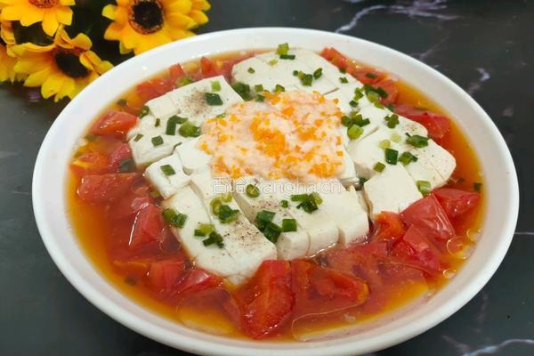 虾泥番茄蒸豆腐的做法图解10