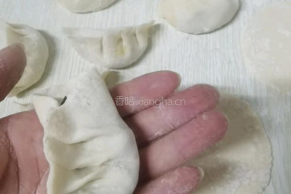韭菜鸡蛋肉饺子的做法图解12