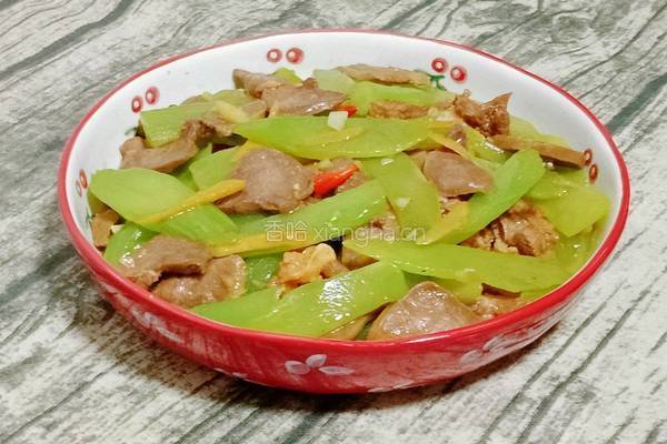 莴笋炒猪舌的做法图解16