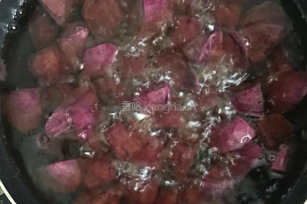 拉丝紫薯的做法图解3