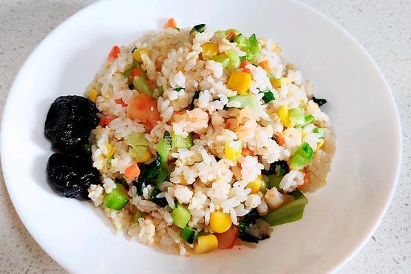 虾仁时蔬炒饭的做法图解6